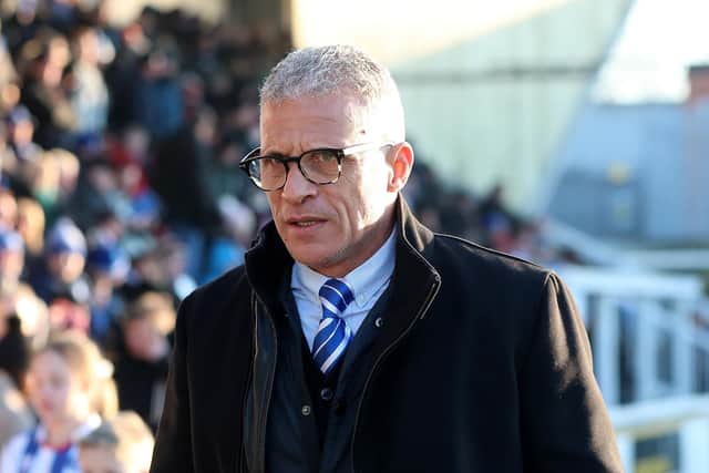 Keith Curle will meet with Hartlepool United striker target over a potential move to the Suit Direct Stadium. (Credit: Mark Fletcher | MI News)