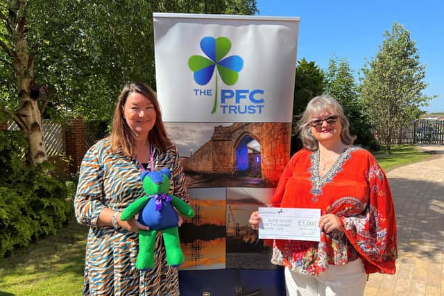 From left, fundraising senior manager at Alice House Hospice, Julie Hildreth, and the founder of the PFC Trust, Frances Connolly.