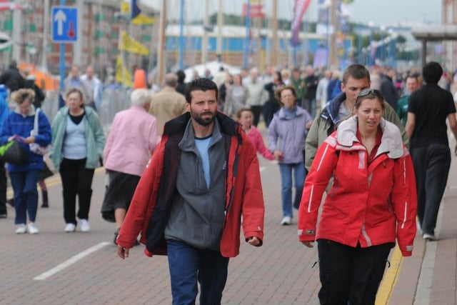 Crowds heading towards the Tall Ships village for a day of fun and adventure.