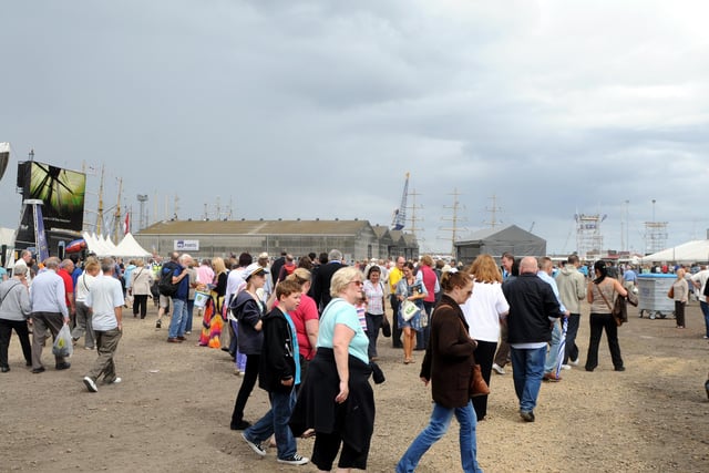 Once the gates opened, visitors could look around a Tall Ships village which was vast.