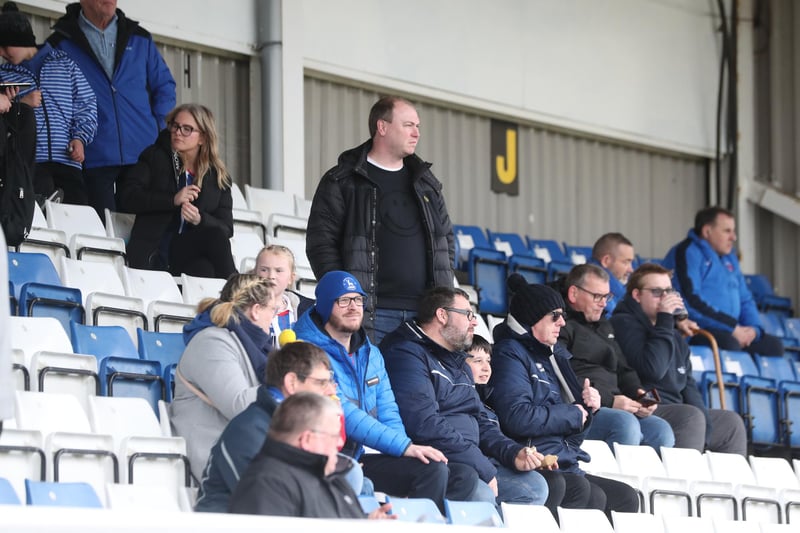Hartlepool United supporters watch on at the Suit Direct Stadium. (Photo: Mark Fletcher | MI News)