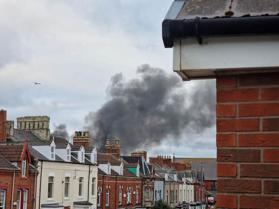 Plumes of smokes were seen in the Stockton Road area of Hartlepool.