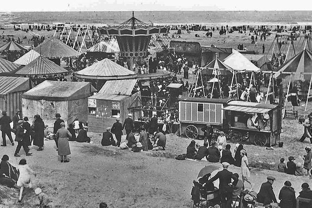 Cuppas, stalls and fairground rides. It's a bustling scene at Seaton Carew. Photo: Hartlepool Library Service