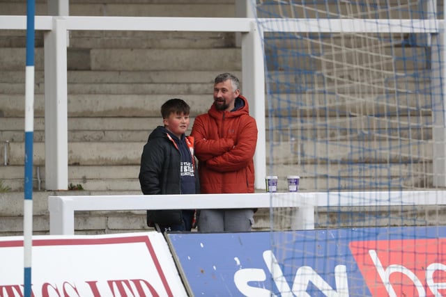 Hartlepool United supporters still had hope ahead of the League Two fixture with Barrow. (Photo: Mark Fletcher | MI News)