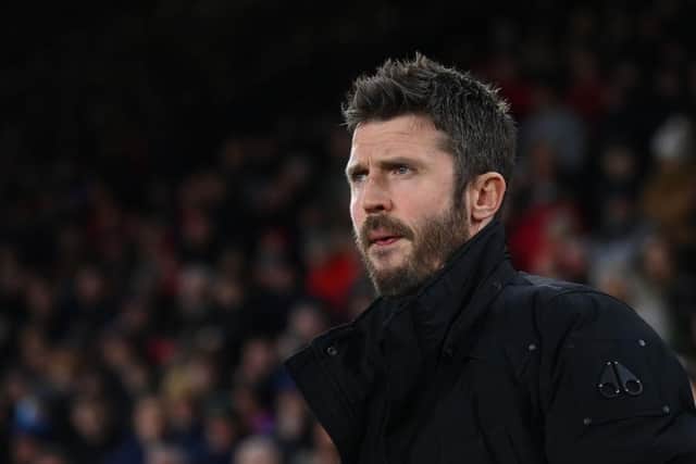 Middlesbrough manager Michael Carrick was left bemused by the controversial decision to award Luton Town a penalty. (Photo by Michael Regan/Getty Images)