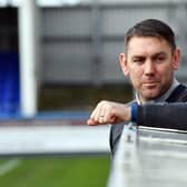 Hartlepool United manager Dave Challinor in the home dugout at Victoria Park (photo: Frank Reid).