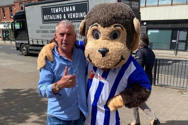 Peter Bird of Social Echoes and the Big Issue bumped into Hartlepool United mascot H'Angus in the town centre.