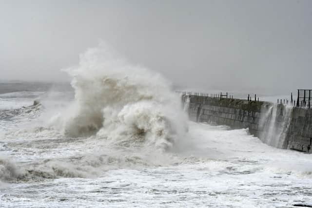 Storm Arwen brought rough seas to Hartlepool on Saturday, November 27.