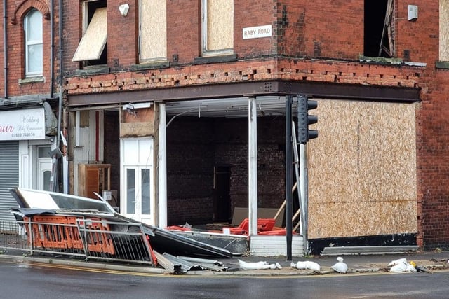 Another view of the damage on Raby Road. Picture: Carl Gorse.