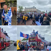 Fans turned out to celebrate Hartlepool's promotion.