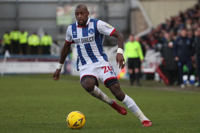 Sylla was one of Hartlepool's stand-out performers against Tranmere Rovers. (Credit: Mark Fletcher | MI News)
