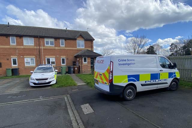 Police and Crime Scene Instigation unit in Telford Close, Hartlepool. Picture by FRANK REID