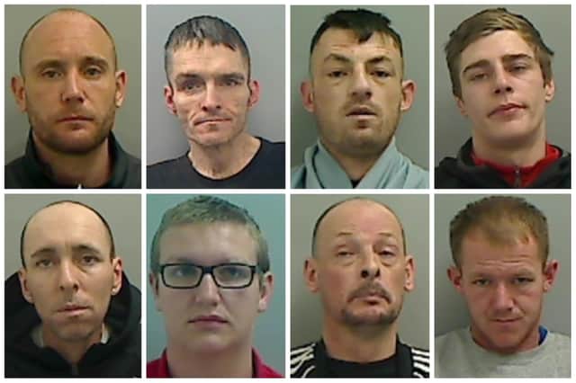Just some of the Hartlepool criminals who have been jailed by the courts recently.