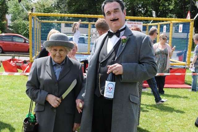Dorothy regularly entered Greatham Feast's fancy dress competition with close friend Brian Walker seen her as Miss Marple and Hercule Poirot.
