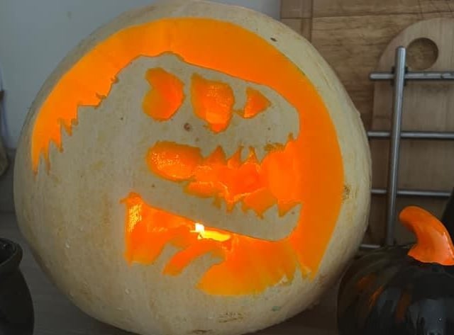 A trip to Jurassic Park. Celebrating National Pumpkin Day and Halloween with Rebecca Tatters.