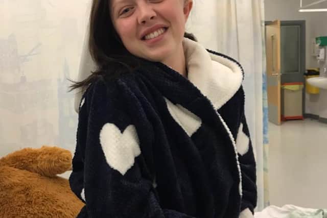 Jade after her surgery in 2019.