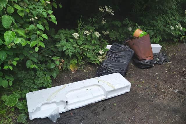 A Durham County Council photo of some of the dumped items.