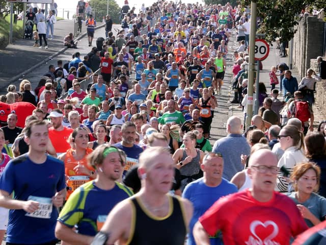 An estimated 60,000 runners were part of the 41st Great North Run on September 11 - can you spot any familiar faces? Picture: PA.