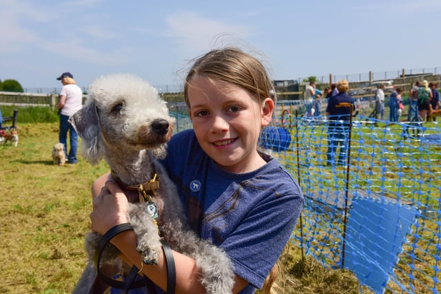 Grace Bryson of Hartlepool, with Betty at the Summerhill Big Dog's Day Out.