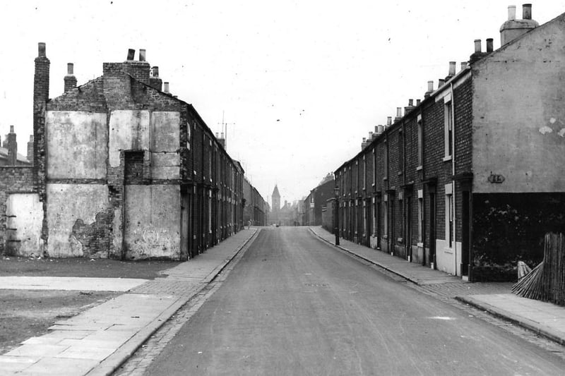 Pilgrim Street in 1955 looking west from Lynn Street. Photo: Hartlepool Library Service