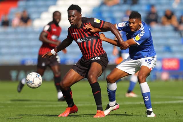 Mike Fondop has settled in well at Victoria Park says Hartlepool United boss Dave Challinor. (Photo by James Gill/Getty Images).