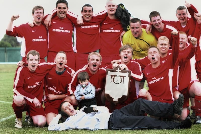Headland celebrate winning the Saturday League Cup final in 2010.