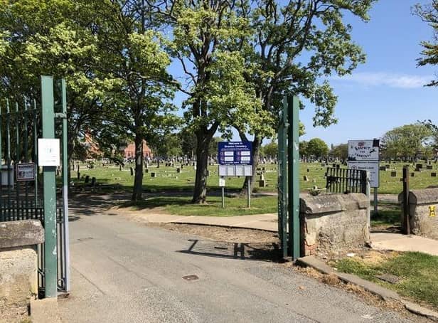 Police were called to Stranton Cemetery early on Wednesday morning.