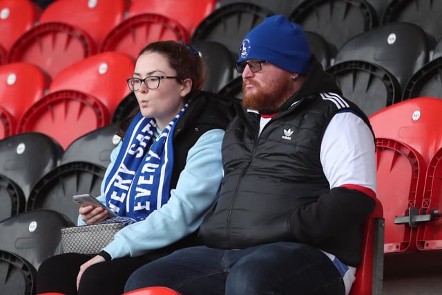 Hartlepool United supporters travelled in their numbers to Doncaster. (Credit: Mark Fletcher | MI News )