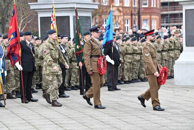 Last year's Remembrance Sunday service in Victory Square, Hartlepool.