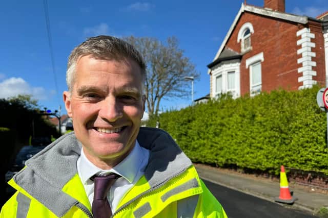Mark Harper, Secretary of State for Transport, visited Hartlepool on Thursday, April 25, to see resurfacing works taking place across the town in a bid to create "better" streets for residents.