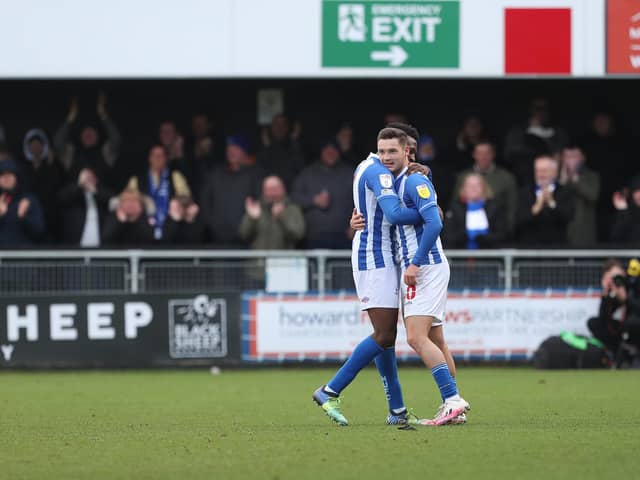 Graeme Lee admits there will be interest in Luke Molyneux if the Hartlepool United striker continues to score goals similar to his equaliser against Harrogate Town. (Credit: Mark Fletcher | MI News)