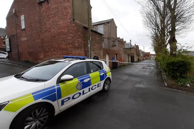 A police cordon in Wheatley Hill on May 1.