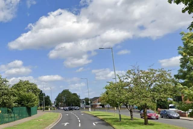 The incident in The Causeway, in Billingham, left an elderly cyclist with minor injuries.