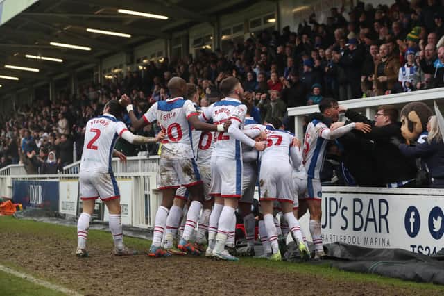 Hartlepool United claimed a dramatic late win over Swindon Town. (Photo: Mark Fletcher | MI News)