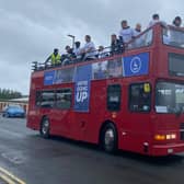 Hartlepool United bus parade.