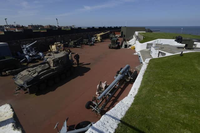 An overview of the Heugh Battery Museum on the Headland.