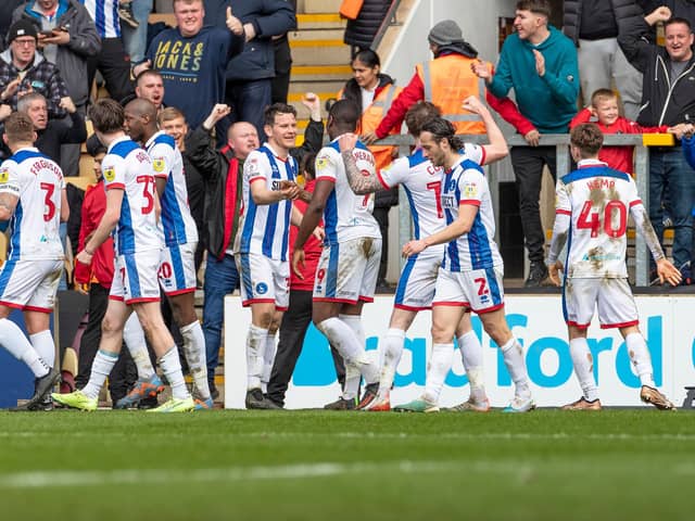 Hartlepool United produced an encouraging performance against Bradford City. (Photo: Mike Morese | MI News)