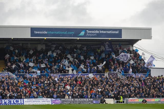 Hartlepool United played in front of their biggest crowd of the season with over 6,800 in attendance against Crawley Town. (Photo: Mark Fletcher | MI News)