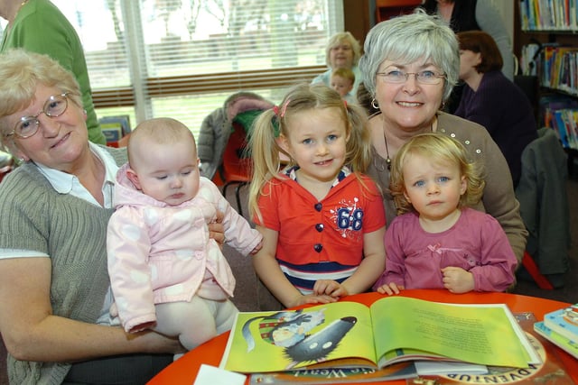 Grandmums and grandchildren were enjoying a day together in this Read and Rhyme session at Seaton Carew Library in 2010.
