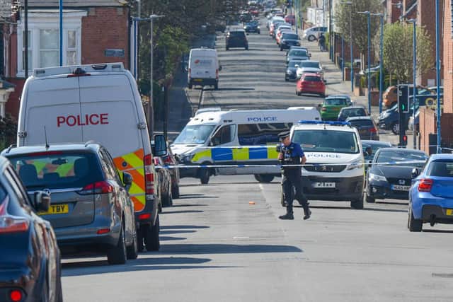 There was large police presence in the area on Saturday (April 8)./Photo: North News and Pictures