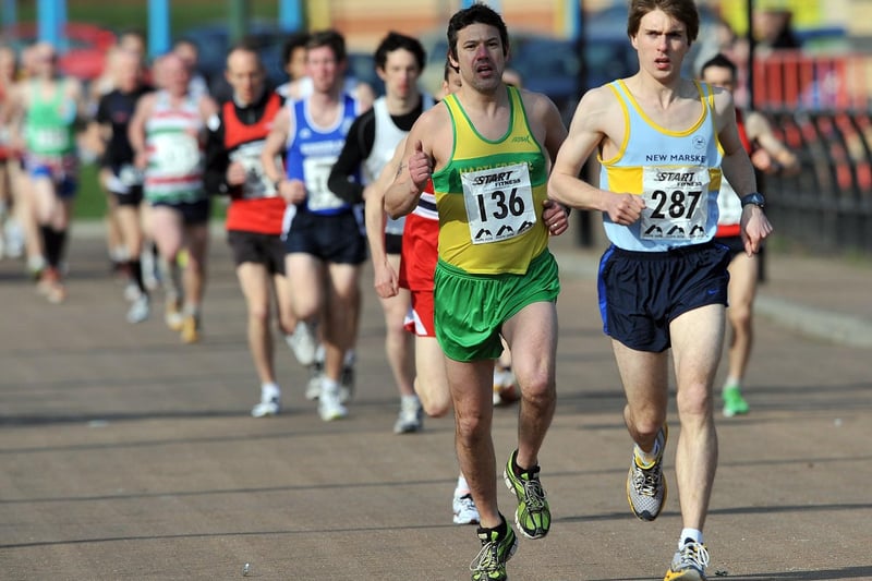 Runners in the 2011 Hartlepool Marina 5 Mile Road Race make their way through the Marina. Picture by FRANK REID.
