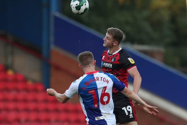 It was a difficult night for Jack Hamilton and Hartlepool United. (Credit: Mark Fletcher | MI News)