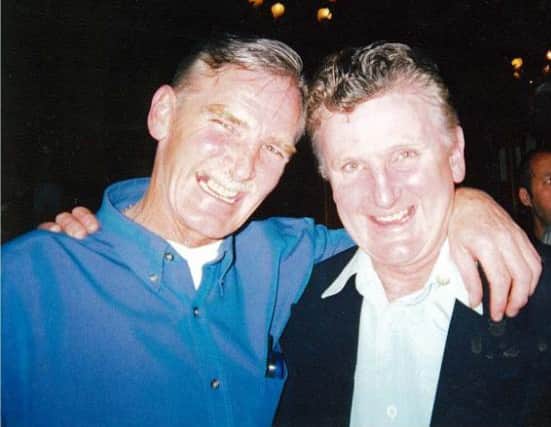 The late Liam Gough, left, with brother John.