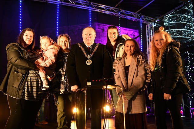Loads of heroes in this reminder from 4 years ago at the Hartlepool Christmas lights switch-on. Mayor of Hartlepool Cllr Alan Barclay performed the honours with (left to right) Dottie O'Keefe with her mum Helen Moon, Molly Scott, Savannah Marshall, Neisha Webb and Jessica Stones.