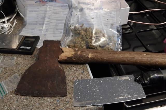The weapons and drugs recovered from a Billingham address.