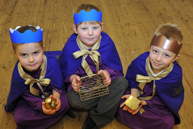 Pupils take part in the school's 2012 nativity play.