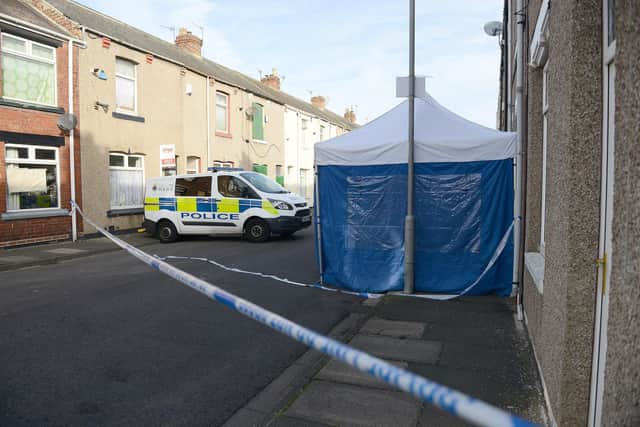 The scene of the murder in Charterhouse Street, Hartlepool.