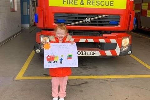 Heather Fairley sent in this photo of her daughter Katelyn supporting the fire brigade.