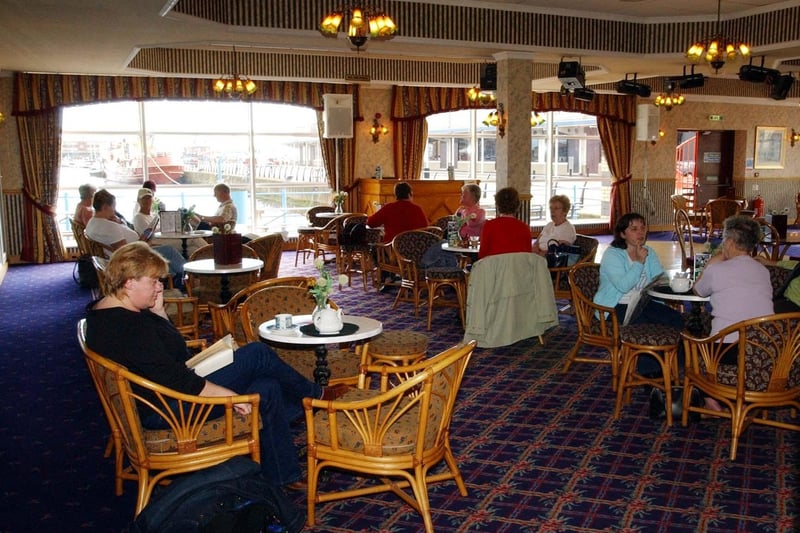 The lounge of the former Springs offered good views across the marina.