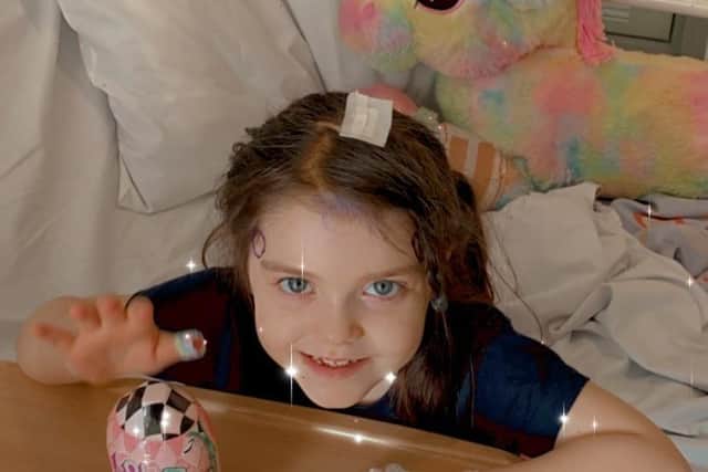 Lyla O'Donovan who is fighting back from her tenth brain operation.
